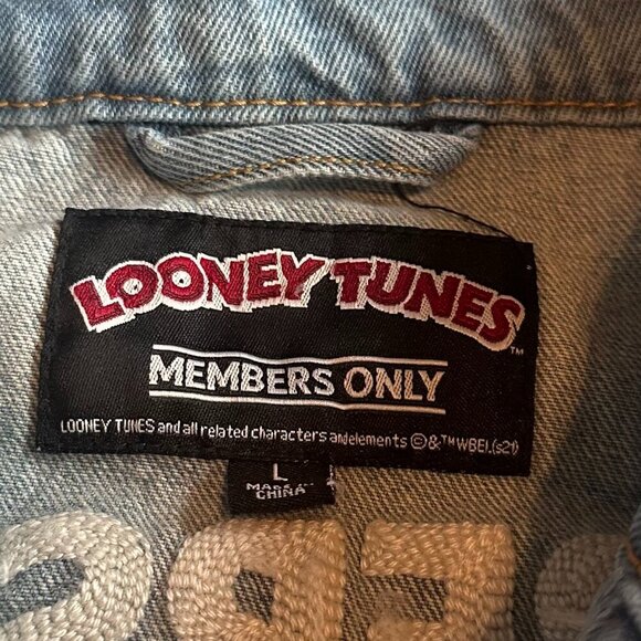 Members Only Looney Tunes Space Jam A New Legacy Denim Jacket Size Large NWT - Picture 15 of 15
